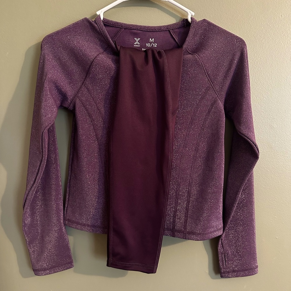 Purple Athletic Shirt and Leggings Set - 10/12